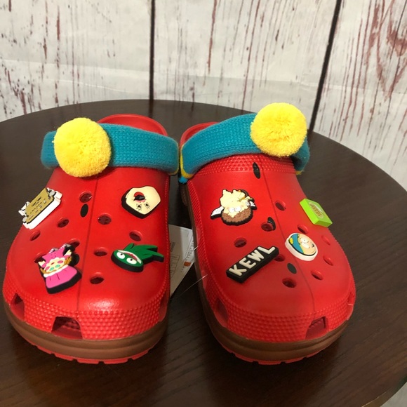 CROCS X SOUTH PARK CARTMAN classic clogs with 8 jibbitz charms size 10 Mens Nwt - Picture 9 of 16